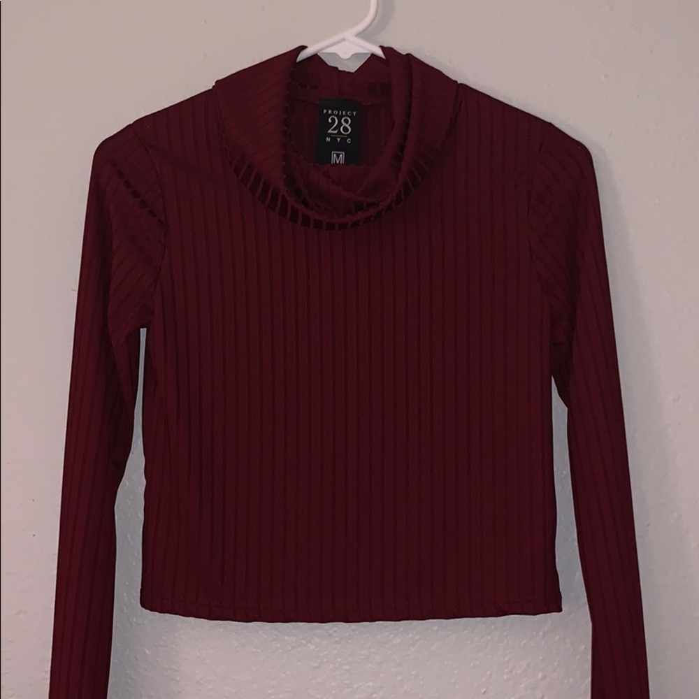 Project 28 NYC Cowlneck Crop Top